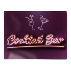 Out of the Blue Metalen wandbord - Cocktail Bar - 40x30cm
