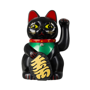 Geeek Aziatische Gelukskat Zwart - Lucky Cat Black - Maneki Neko - China - Japan - Taiwan - Thailand