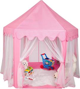 Geeek Speeltent voor Kinderen - Met Bodem - Vanaf 3 Jaar -  Kinderen Tent Kasteel - Voor binnen en Buiten- roze