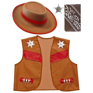 Verkleedset bruine cowboy jongen