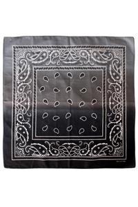 Mooie bandana met kleurverloop zwart/wit 56 x 56 cm