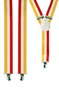 Mooie bretel in de kleuren rood/wit/geel