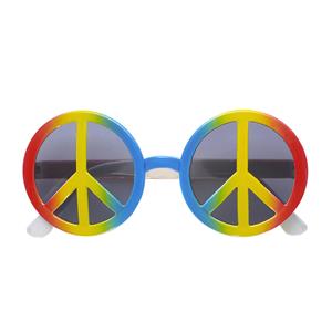 Carnavalsaccessoires: Peace bril voor hippie pakken