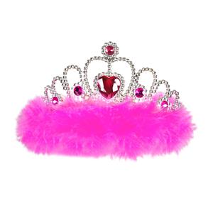 Carnavalsaccessoires: Kroontje roze met hartje