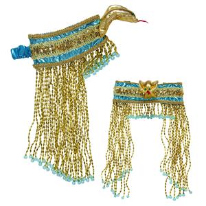 Egyptische hoofdbedekking met kralen