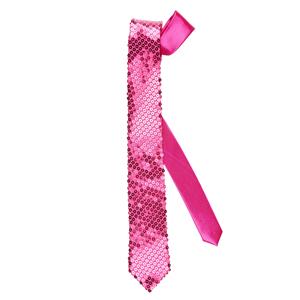 Glitter stropdas roze met pailletten