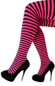 Panty streep roze/zwart one size