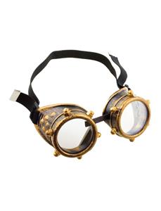 Mooie gouden steampunk bril