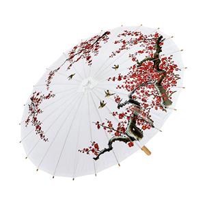 Mooie witte Oosterse Paraplu van rijstpapier