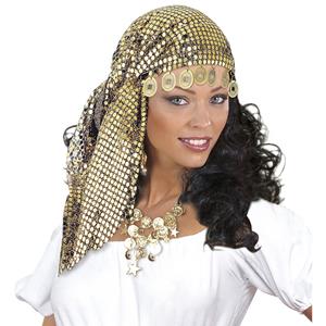 Carnavals-sieraden: Pailletten hoofddecoratie zigeunerin