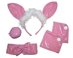 Leuke roze bunny set 4-dlg pvc