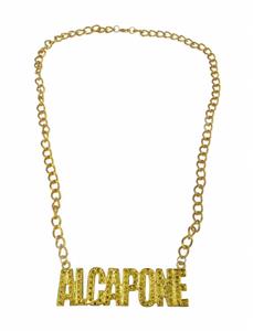 Mooie halsketting Al Capone in nep goud