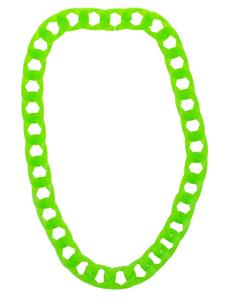 Mooie halsketting met grote schakels neon groen
