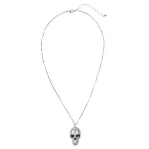 Halloween ketting schedel in zilver
