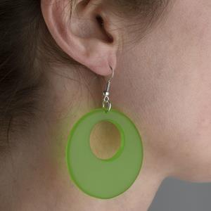 Leuke groene disco oorbellen