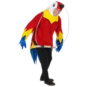 Grappig papegaaien kostuum met rekje
