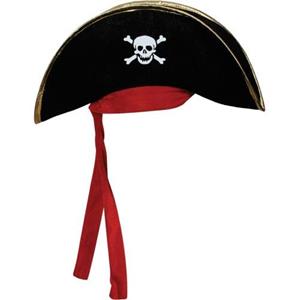 Piraten hoed met rode band