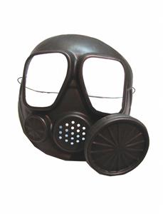 Eng zwart gasmasker voor Halloween