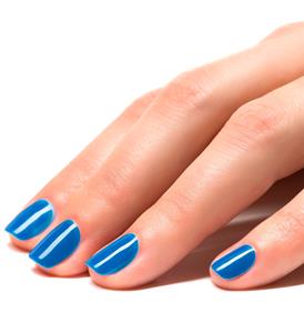 Mooie nagellak op waterbasis blauw