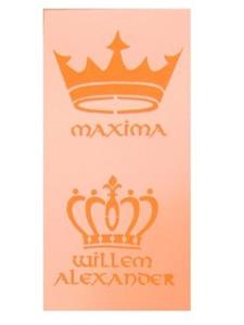 Mooi schminksjabloon Willem en Maxima 5 x 10 cm