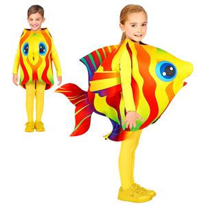 Leuke tropische vis voor kinderen in geel-122-134cm