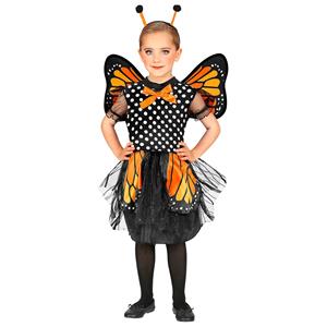 Leuk vlinder kostuum voor kinderen met oranje vleugels