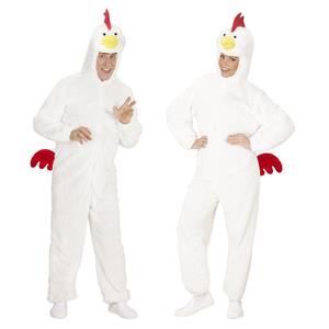 Pluche kippen kostuum voor dames en heren