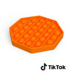 Geeek Pop it Fidget Toy- Bekend van TikTok - Hexagon - Oranje
