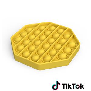 Geeek Pop it Fidget Toy- Bekend van TikTok - Hexagon - Geel