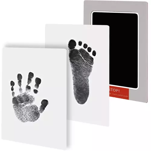 Baby-Fußabdruck- und Handabdruck-Set, schwarzer Tintenabdruck, Fuß-Handabdruck
