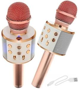 Geeek Draadloze Karaoke Microfoon Draadloos met Speaker Bluetooth Rosé Goud Rosé Goud