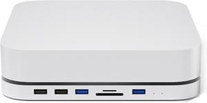 Geeek USB-C hub - USB3.0 docking station voor Apple Mac mini (2018&2020 M1) incl. 2,5” SSD en HDD behuizing Zilver