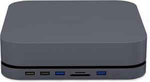 Geeek USB-C hub - USB3.0 docking station voor Apple Mac mini (2018&2020 M1) incl. 2,5” SSD en HDD behuizing Spacegrijs