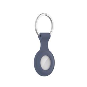 Icon Silikonhülle mit Schlüsselanhänger für Apple AirTag - Hülle mit Schlüsselanhängerring - Blau