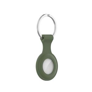 Icon Silikonhülle mit Schlüsselanhänger für Apple AirTag - Hülle mit Schlüsselanhängerring - Armeegrün