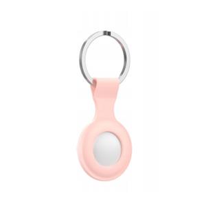 Icon Silikonhülle mit Schlüsselanhänger für Apple AirTag - Hülle mit Schlüsselanhängerring - Pink