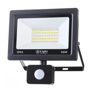 B-Light LED spot/schijnwerper met bewegingsmelder 50 watt - IP65 - koel wit (6500 K)