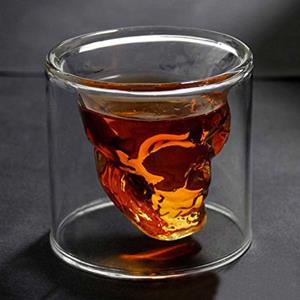 Verurteilter Designer Skull Skull Shot Glas Schnapsglas - 2 Stück