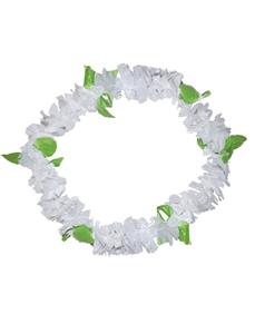 Mooie Hawaii bloemen slinger in de kleur wit