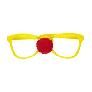 Feestaccessoires: Grote clownsbril met dikke neus