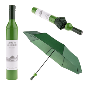 Out of the Blue Opvouwbare paraplu - Witte wijnfles - Zakformaat