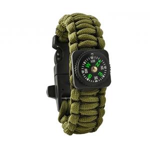 Geeek Paracord Armband Army Green 5in1 Tool Survival Out