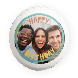 Greetz Ballon - Happy Birthday - met eigen foto