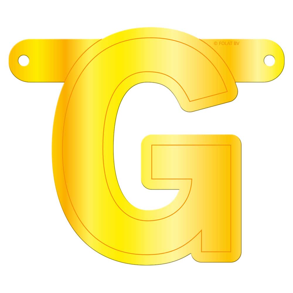 Banner letter g geel