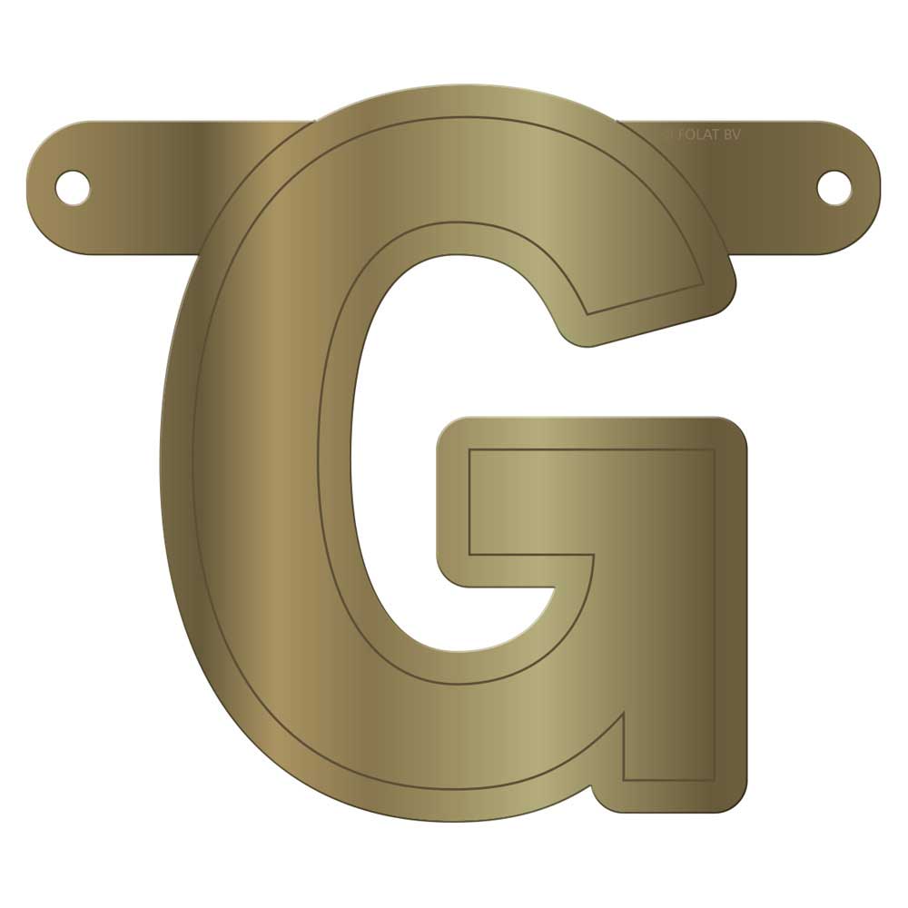 Banner letter g metallic goud