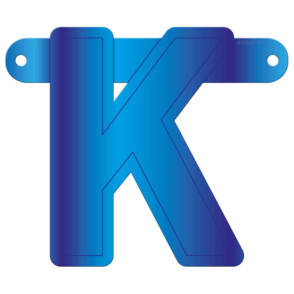 Banner letter k blauw