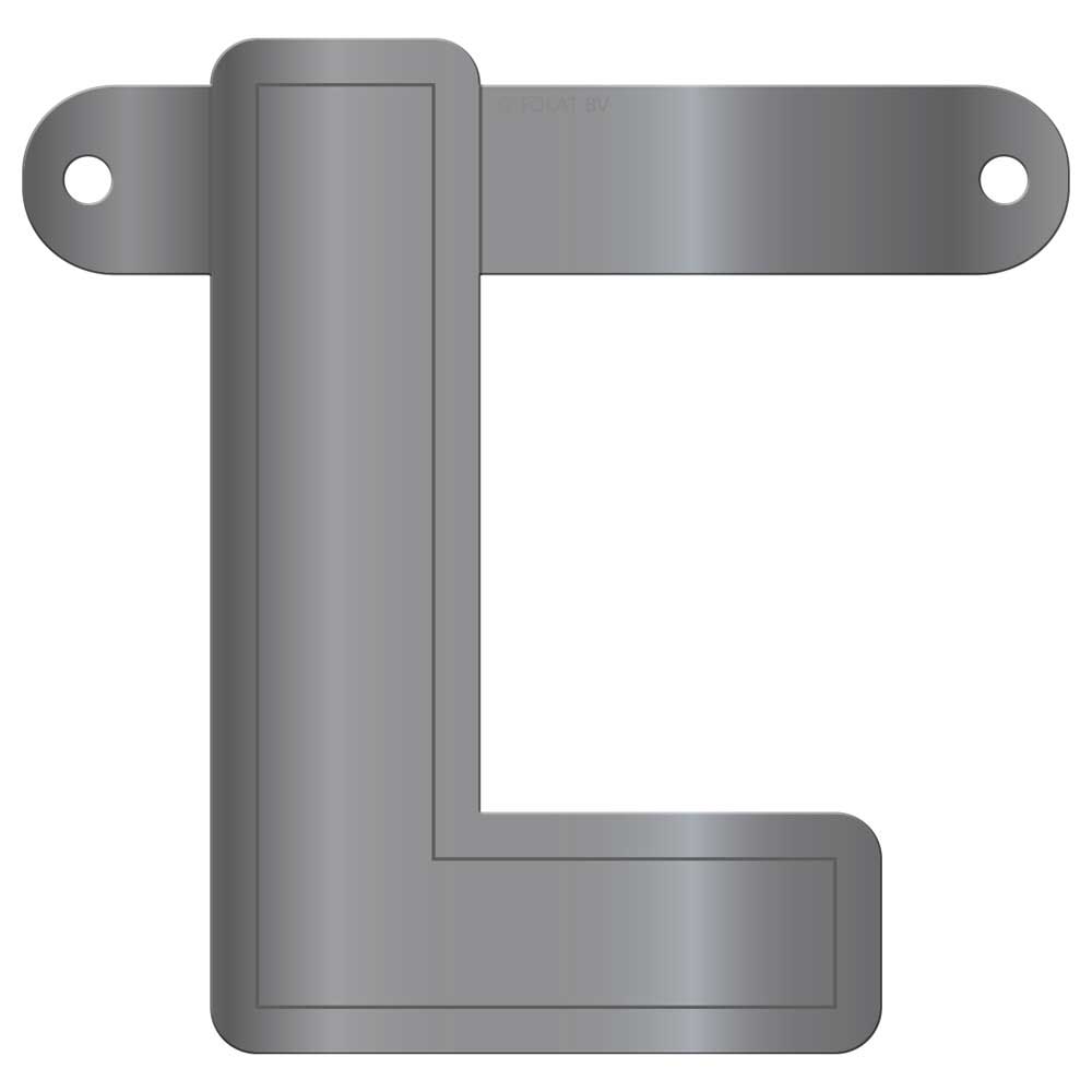 Banner letter l metallic zilver