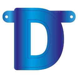 Blauwe banner letter d