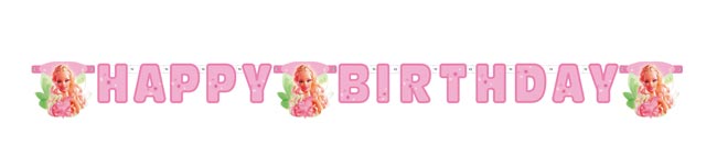 Barbie letterslinger Happy Birthday - 3 meter