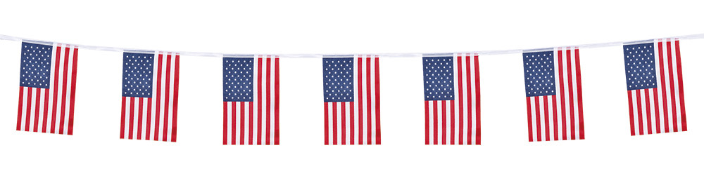Polyester Vlaggenlijn USA - 4mtr